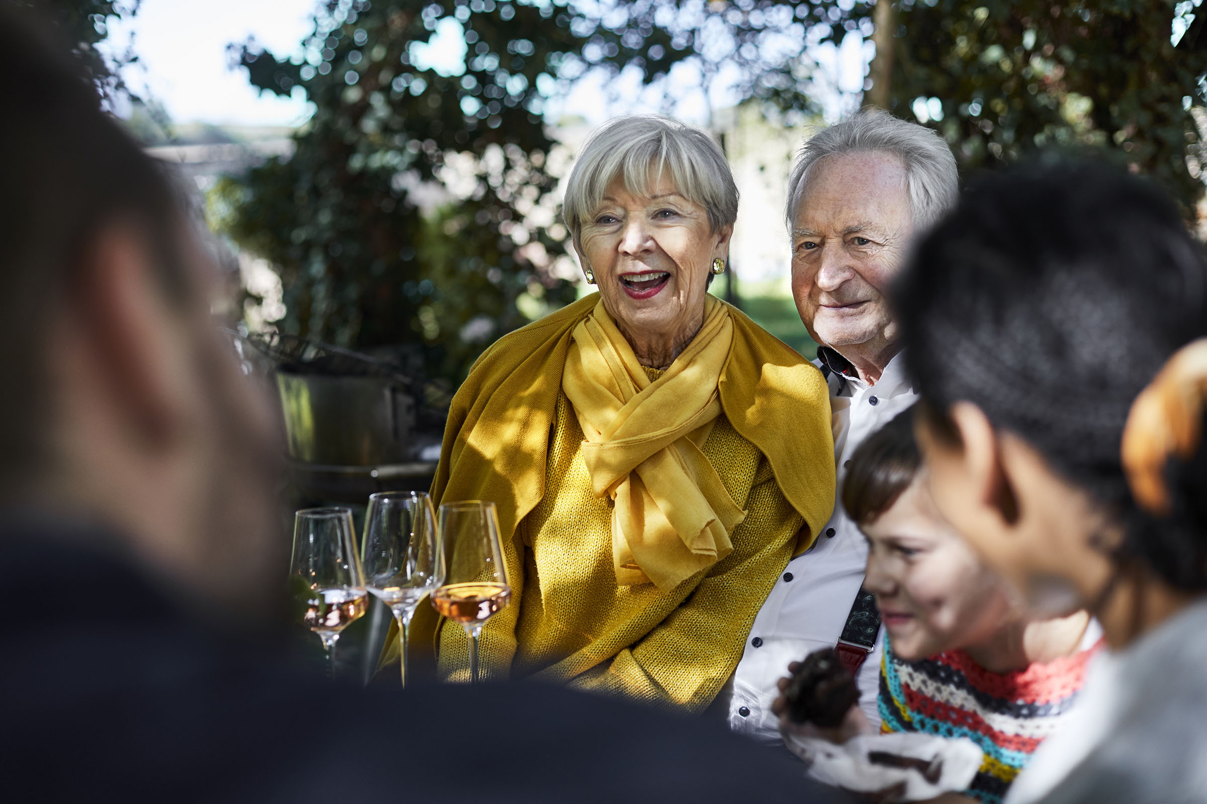 older couple at dinner