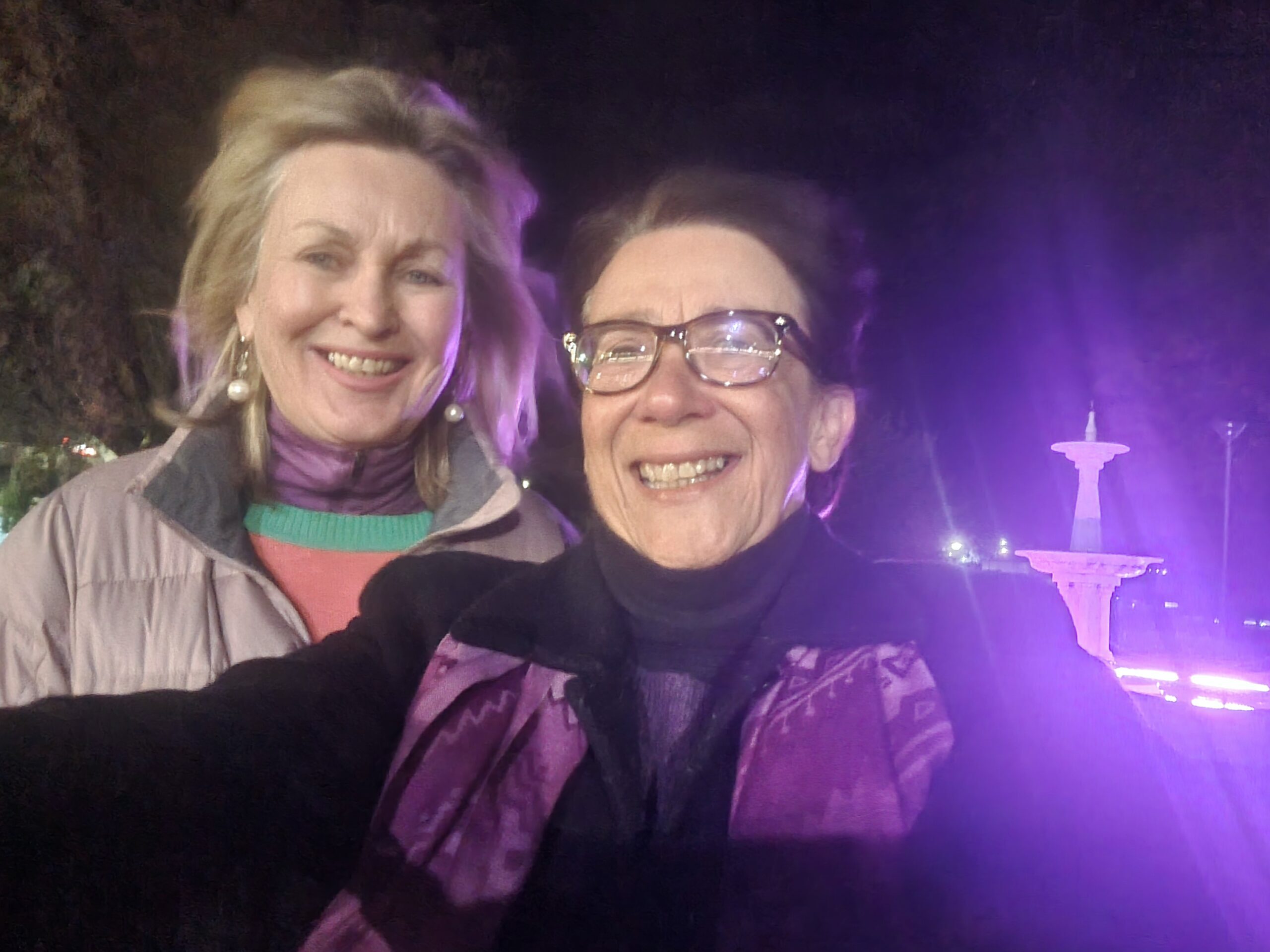 Cass and Helen - Orange Robertson Fountain 1