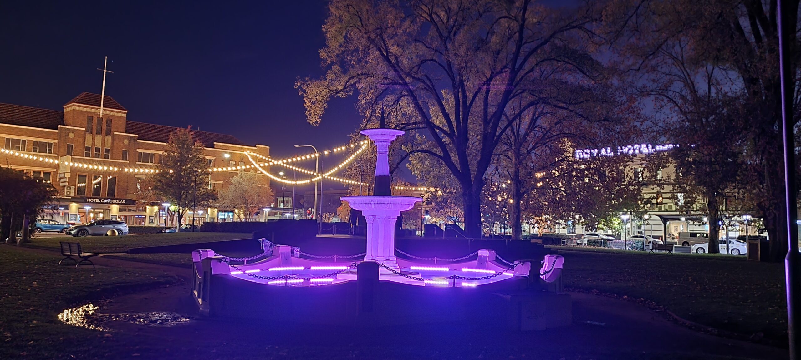 Cass and Helen - Orange Robertson Fountain 2